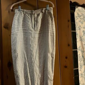 Reformation linen midi skirt